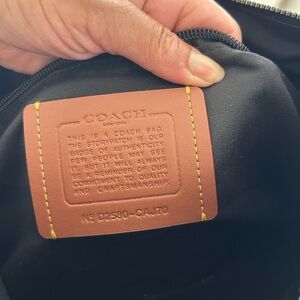 Black leather Crossbody coach bag